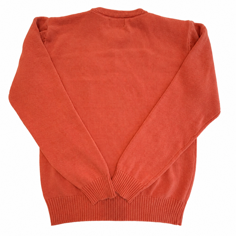 Nantucket Sweater Womens M Coral Cotton Crewneck Coastal Resort by Thoughtful - Picture 3 of 9